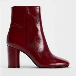 Zara Heeled Leather Ankle Boots